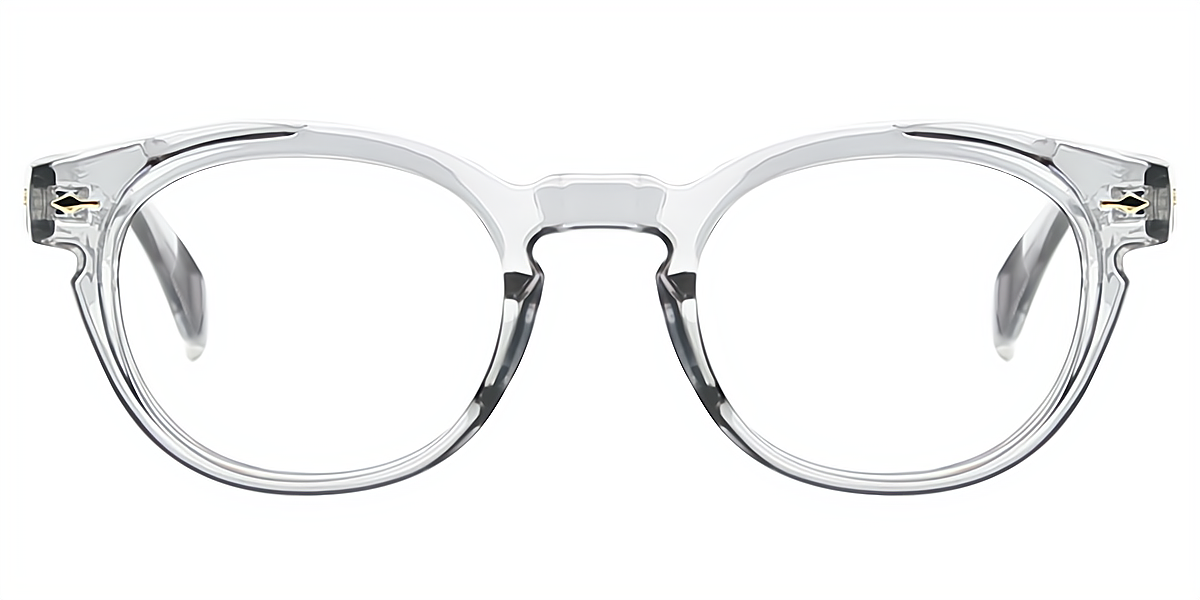 Posh Brown Oval Retro Horn Plastic Eyeglasses | Muukal.com