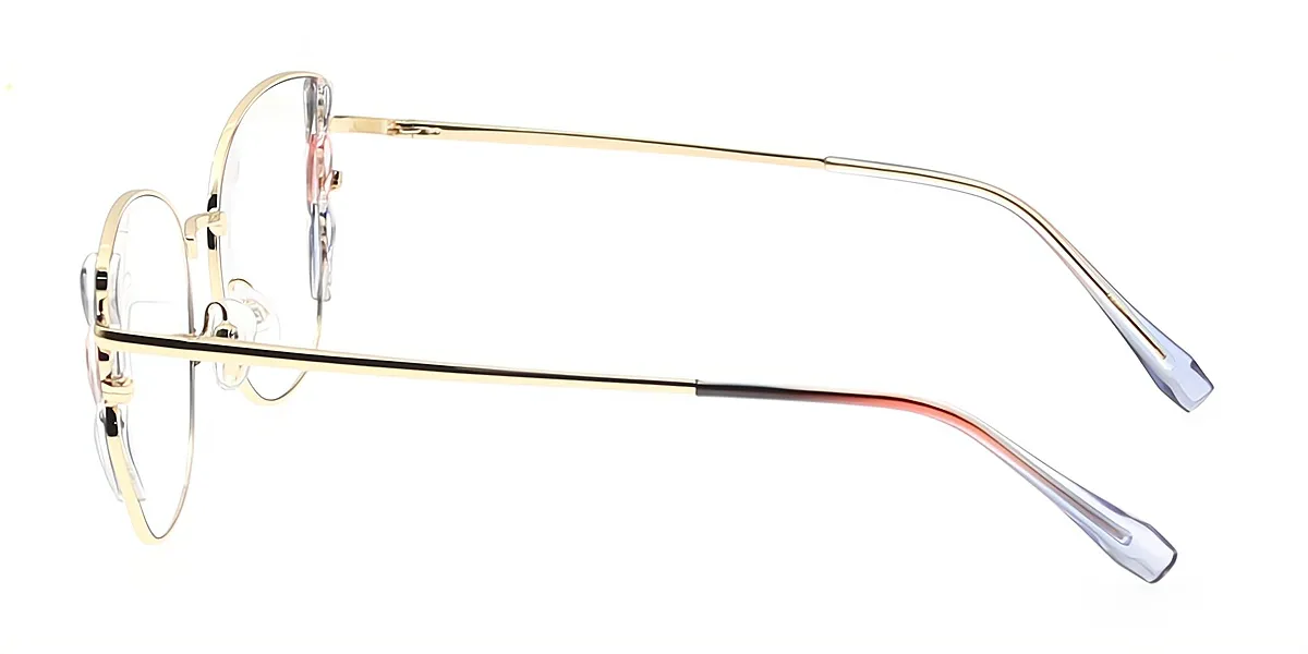 Gray Mix Butterfly Ornate Metal Eyeglasses