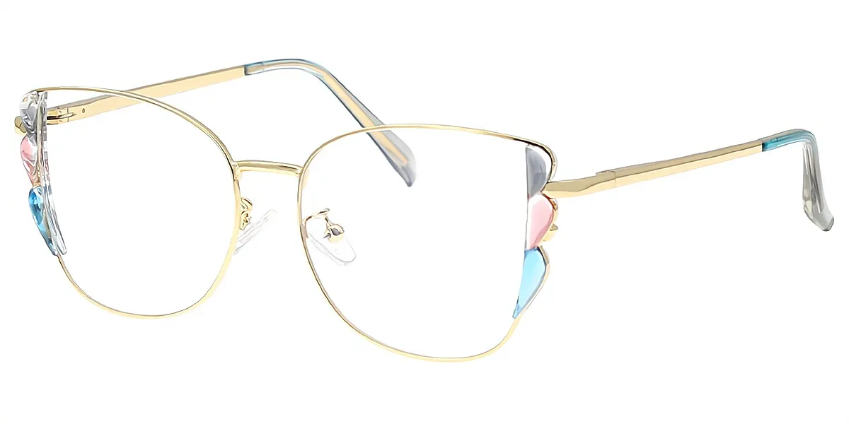 Mix Butterfly Ornate Metal Eyeglasses