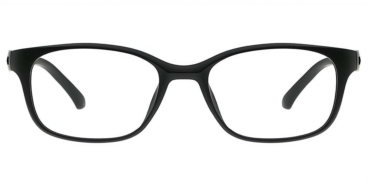 Black Rectangle Classic Simple TR90 Eyeglasses