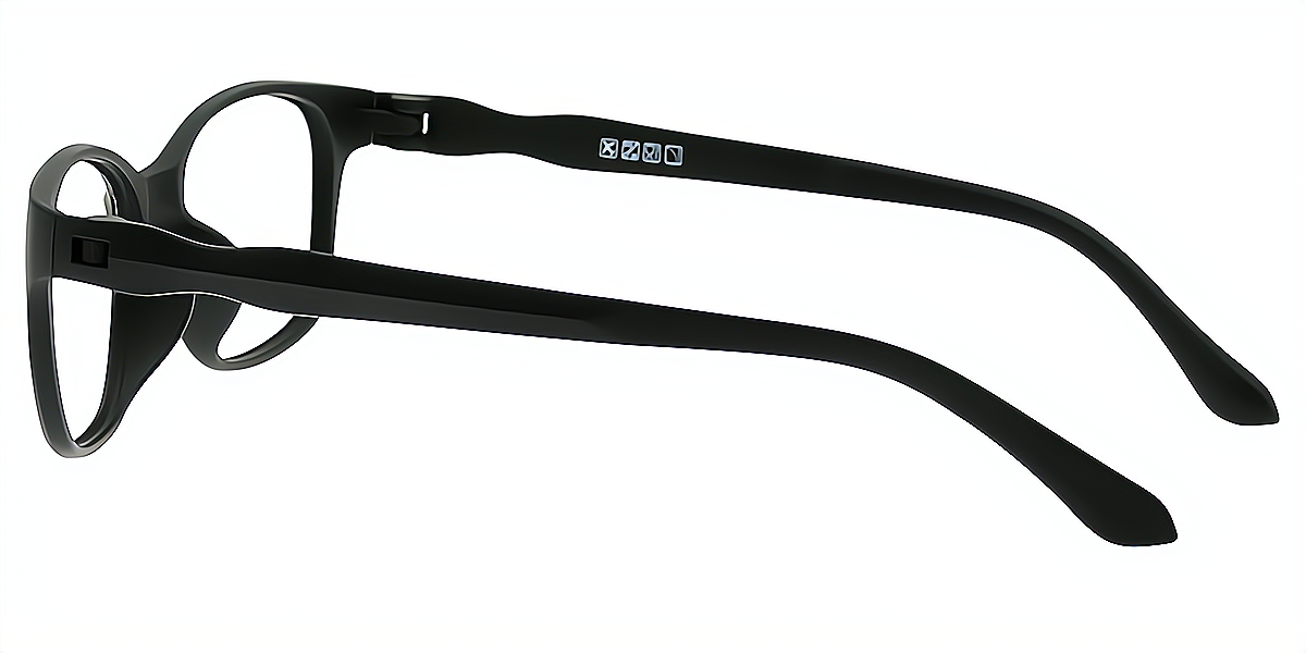 Black Rectangle Classic Simple TR90 Eyeglasses