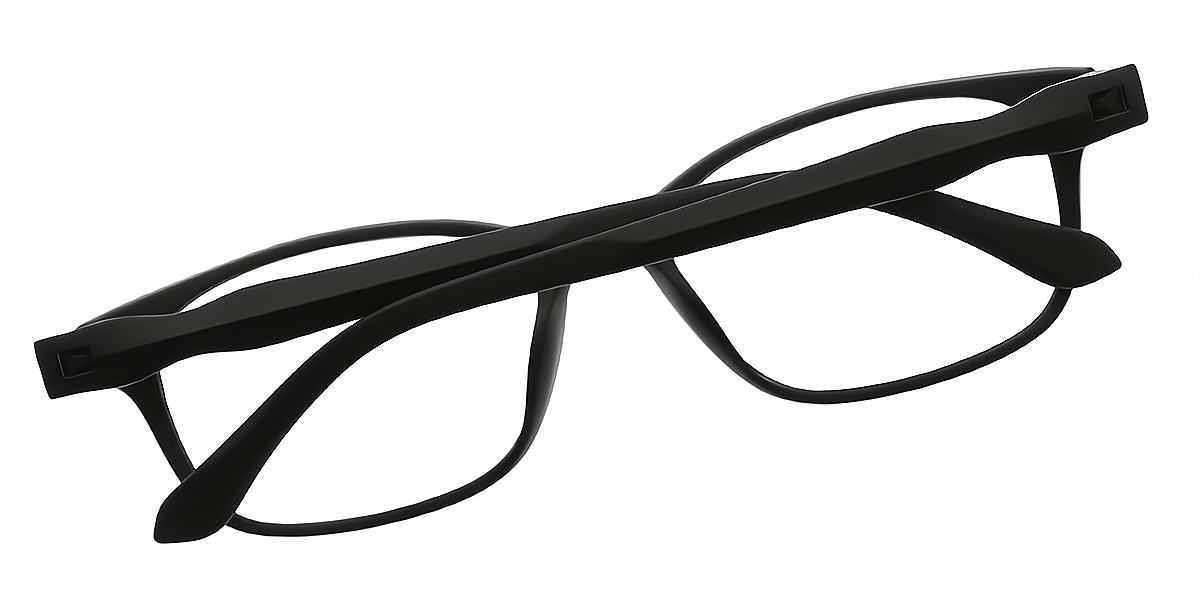 Black Rectangle Classic Simple TR90 Eyeglasses