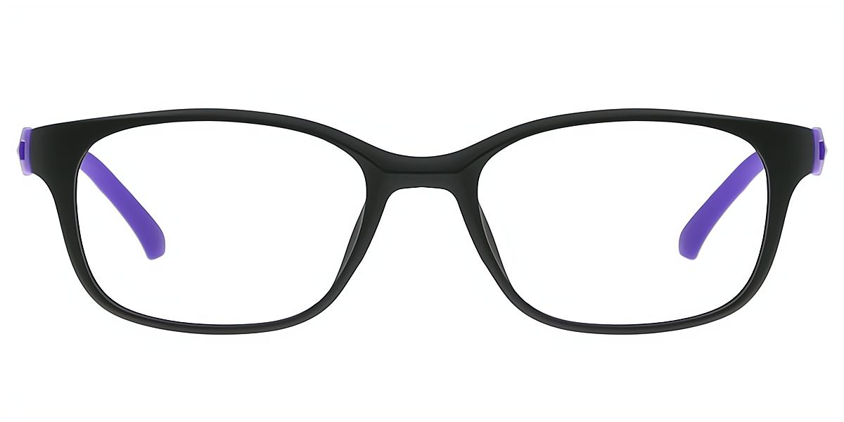 Black Blue Rectangle Classic Simple TR90 Eyeglasses