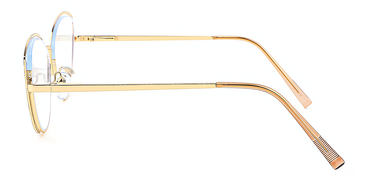 Tortoise Cat Eye Chic Metal Eyeglasses