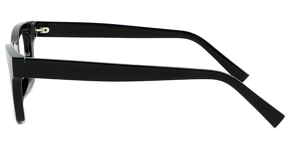 Black Rectangle Retro TR90 Eyeglasses