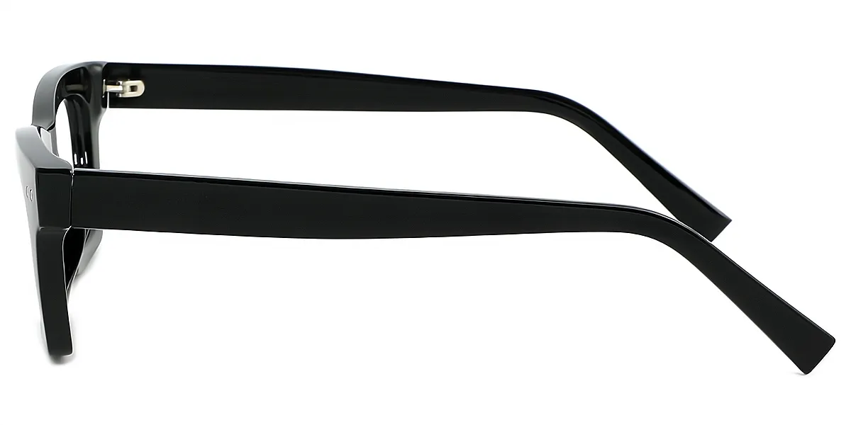 Black Rectangle Retro TR90 Eyeglasses