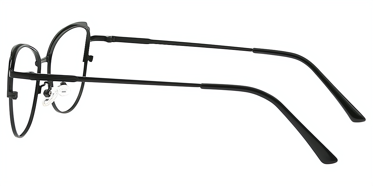 Black Cat Eye Elegant Metal Eyeglasses