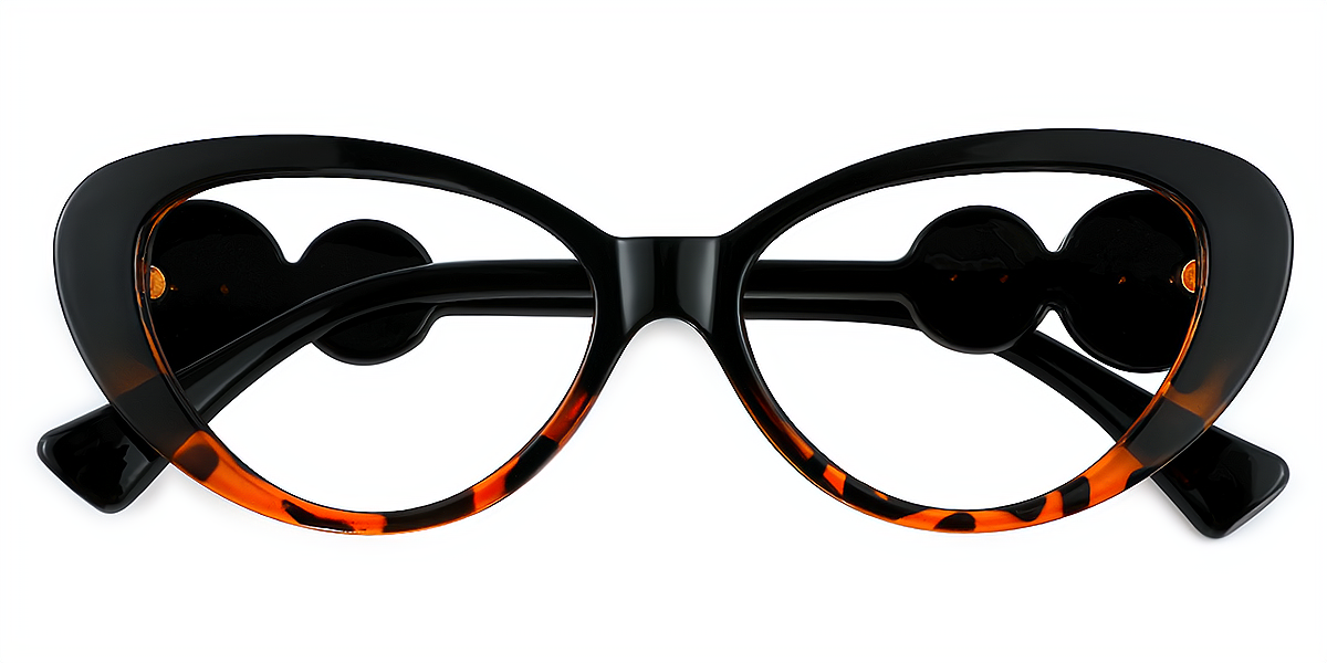 Black Tortoise Cat Eye Retro Plastic Eyeglasses