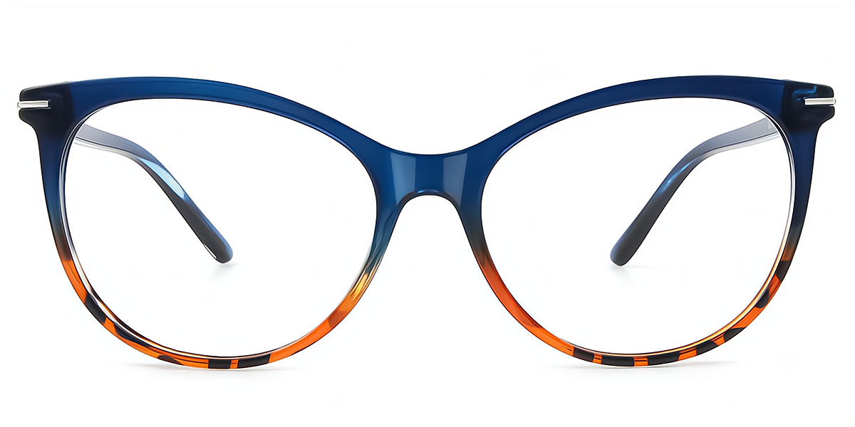 Blue Tortoise Cat Eye Classic TR90 Eyeglasses