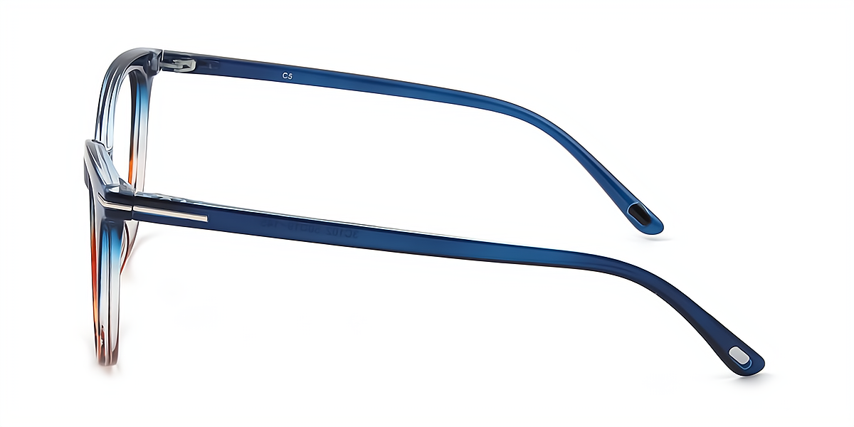 Blue Tortoise Cat Eye Classic TR90 Eyeglasses