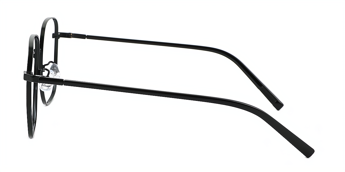 Black Square Simple Oversized Metal Eyeglasses