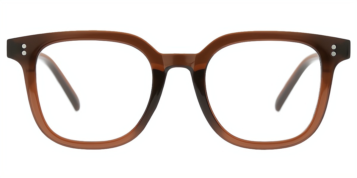 Brown Horn Simple Acetate Eyeglasses