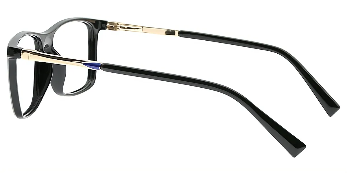 Black Rectangle Classic Horn TR90 Eyeglasses