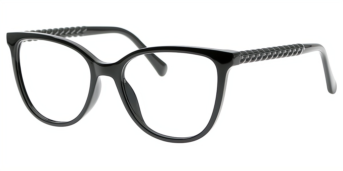 Black Cat Eye Modish TR90 Eyeglasses