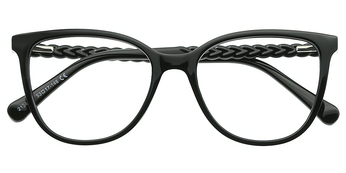 Black Cat Eye Modish TR90 Eyeglasses