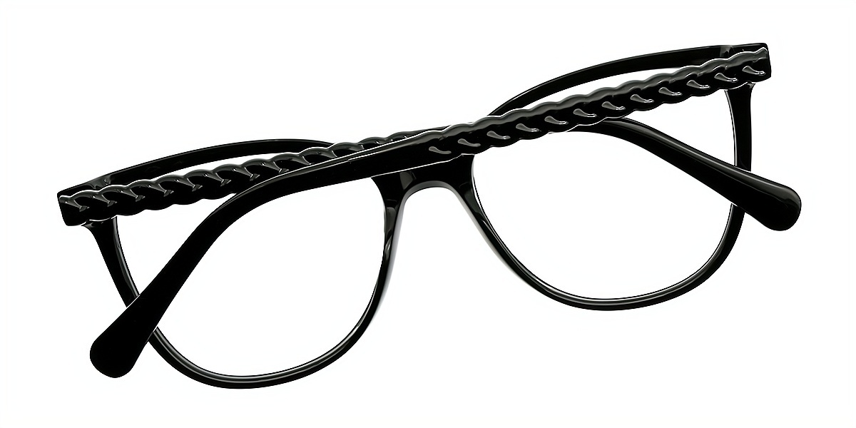 Black Cat Eye Modish TR90 Eyeglasses