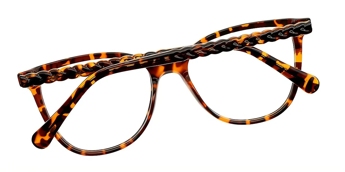 Tortoise Cat Eye Modish TR90 Eyeglasses