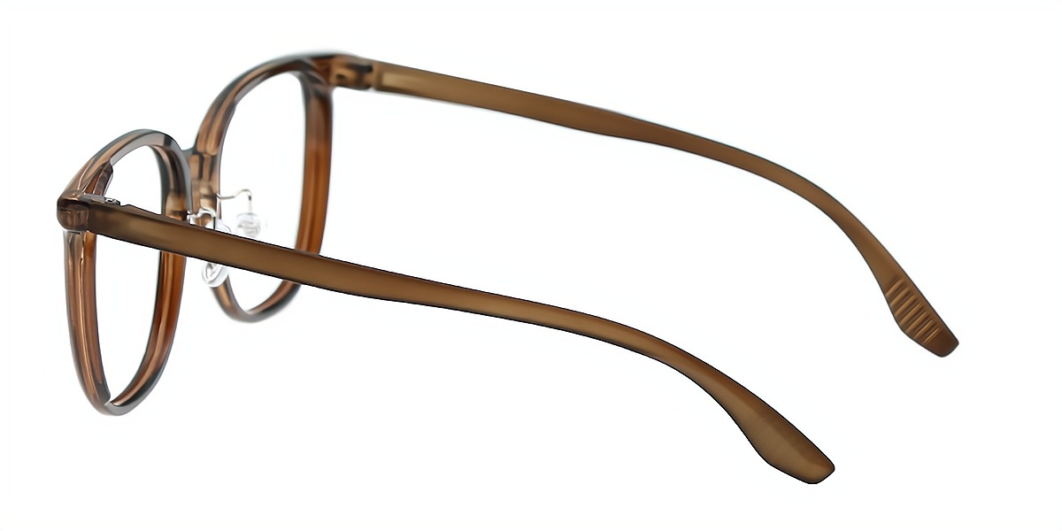 Brown Square Simple Classic TR90 Eyeglasses