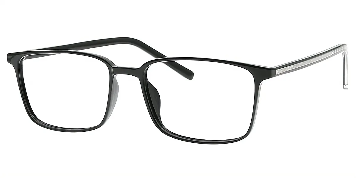 Black Rectangle Classic TR90 Eyeglasses