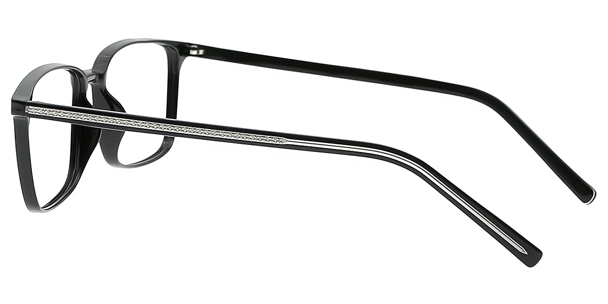 Black Rectangle Classic TR90 Eyeglasses