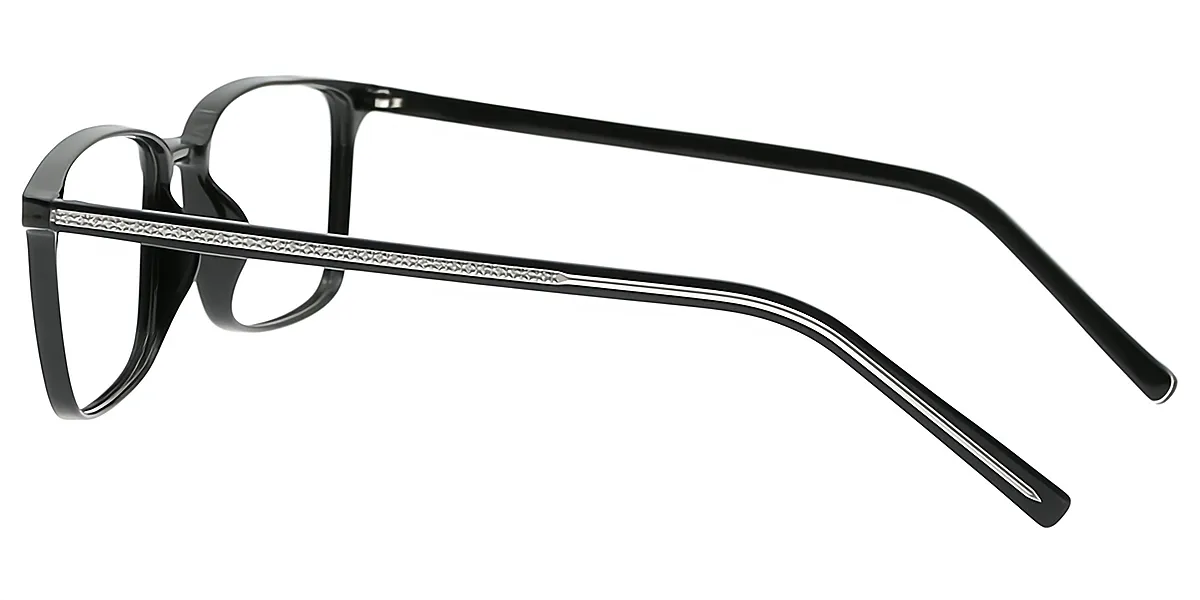 Black Rectangle Classic TR90 Eyeglasses