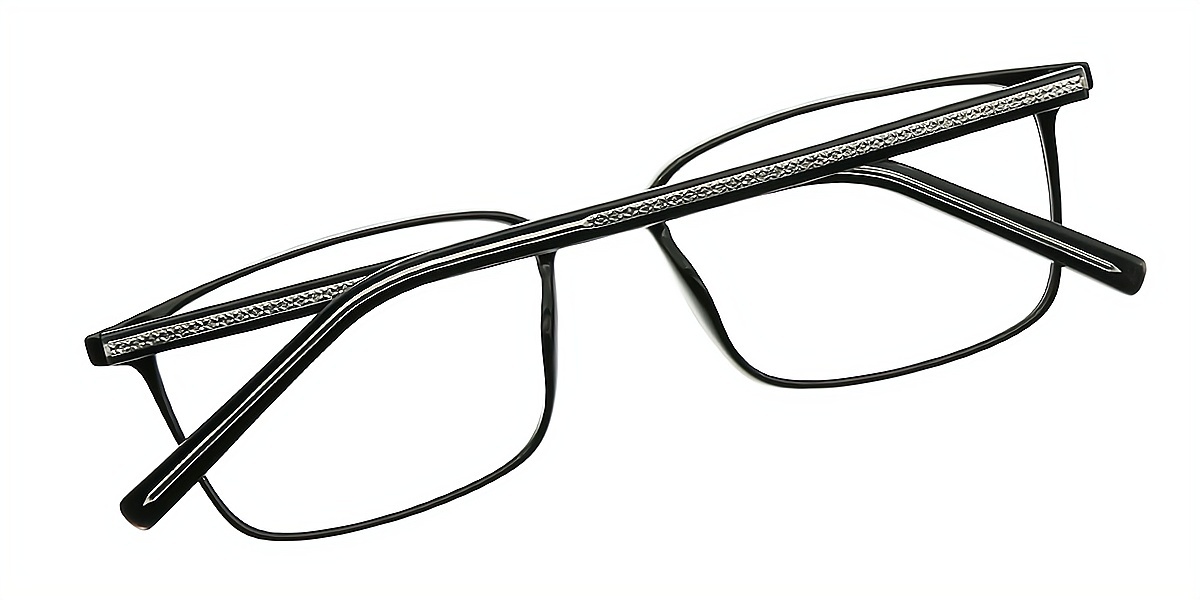 Black Rectangle Classic TR90 Eyeglasses