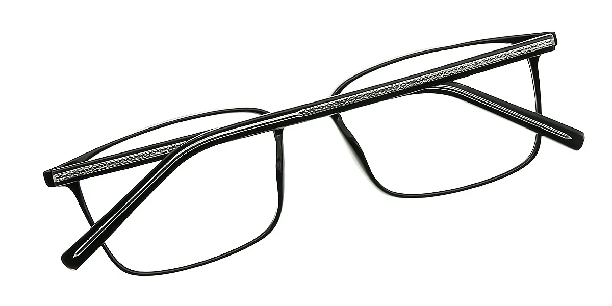 Black Rectangle Classic TR90 Eyeglasses