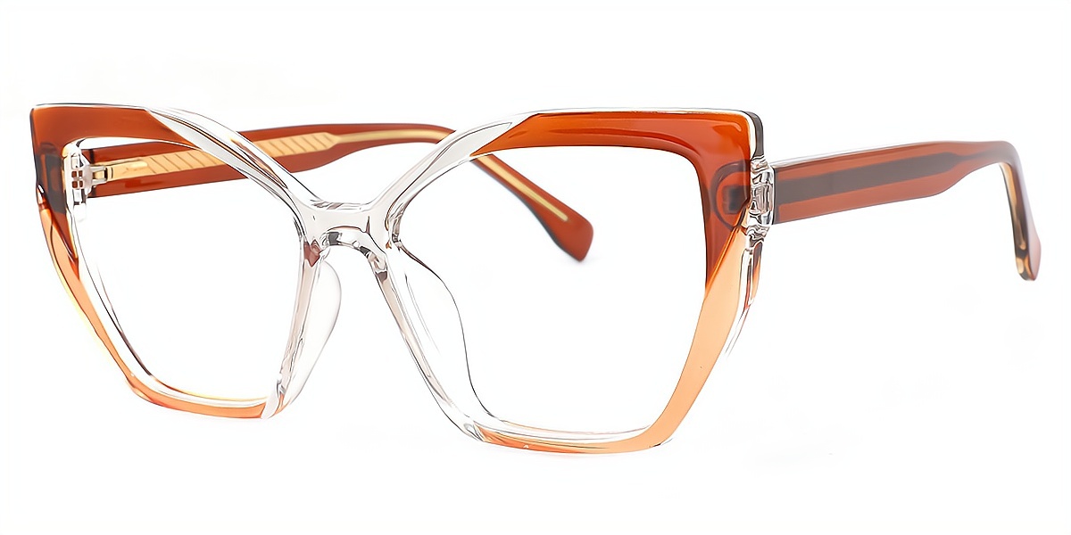 Brown Cat Eye Modish TR90 Eyeglasses