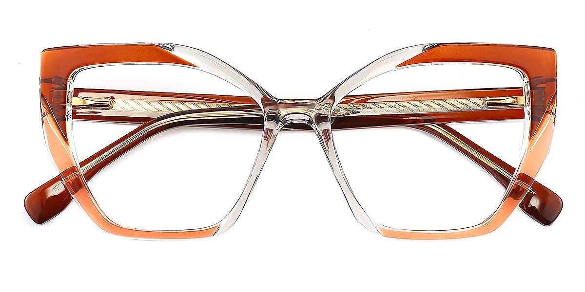 Brown Gradient Cat Eye Modish TR90 Eyeglasses