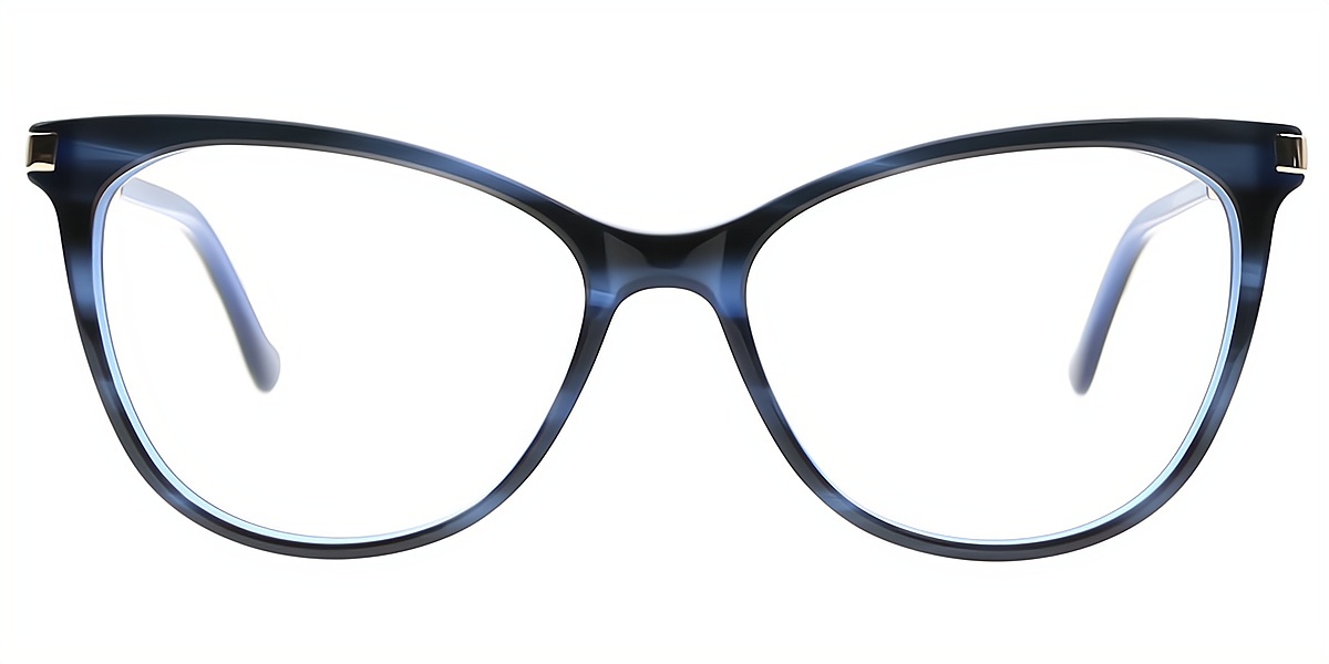 Blue Cat Eye Elegant Acetate Eyeglasses