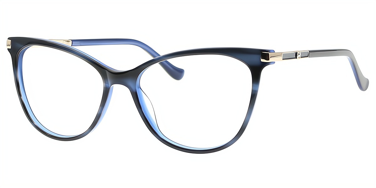 Blue Cat Eye Elegant Acetate Eyeglasses