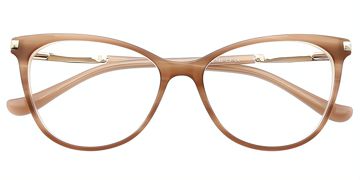 Brown Cat Eye Elegant Acetate Eyeglasses