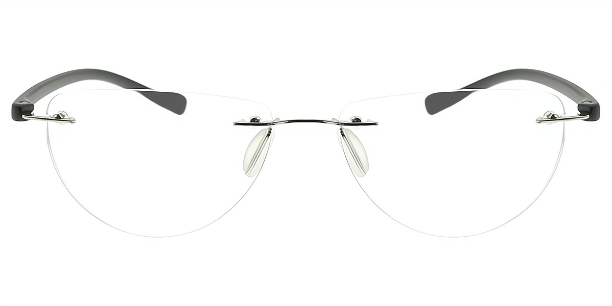 Black Cat Eye Simple Mixed Materials Eyeglasses