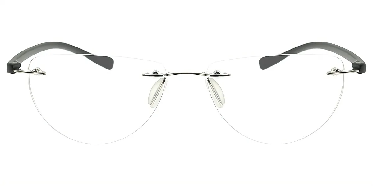 Black Cat Eye Simple Mixed Materials Eyeglasses