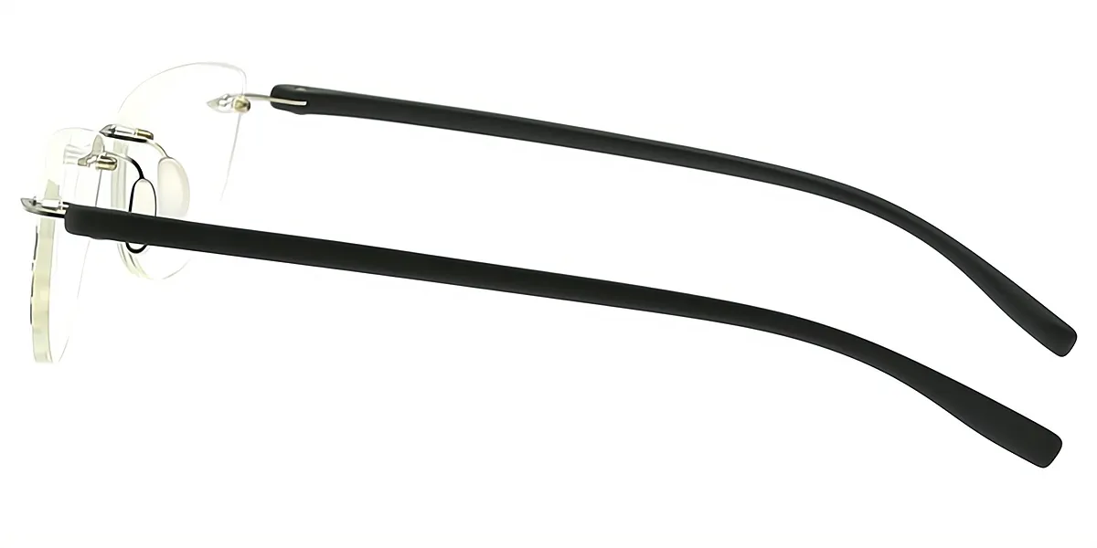 Black Cat Eye Simple Mixed Materials Eyeglasses
