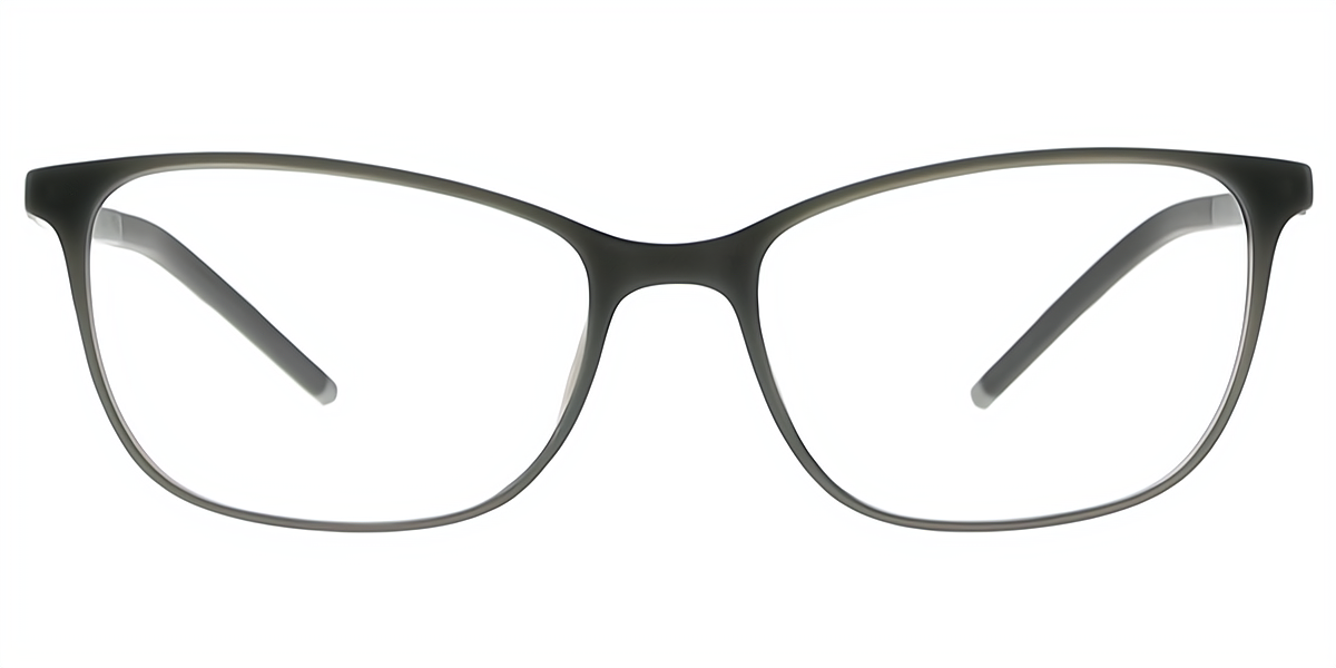 Gray Rectangle Simple Lightweight TR90 Eyeglasses