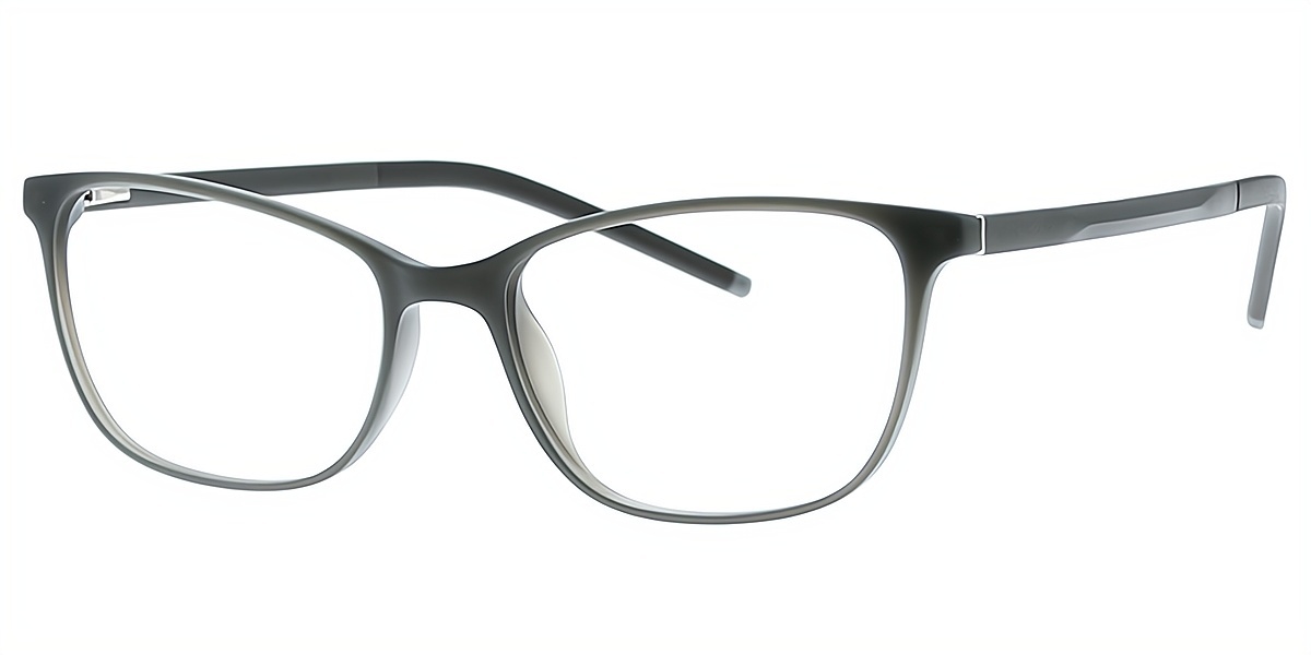 Gray Rectangle Simple Lightweight TR90 Eyeglasses