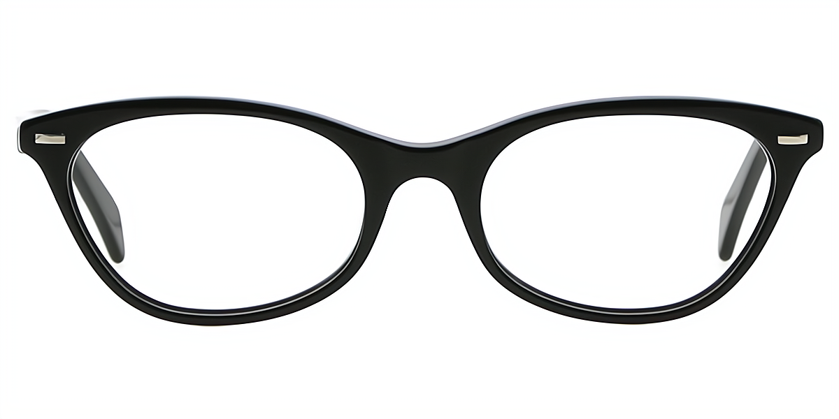 Black Cat Eye Elaborate Acetate Eyeglasses