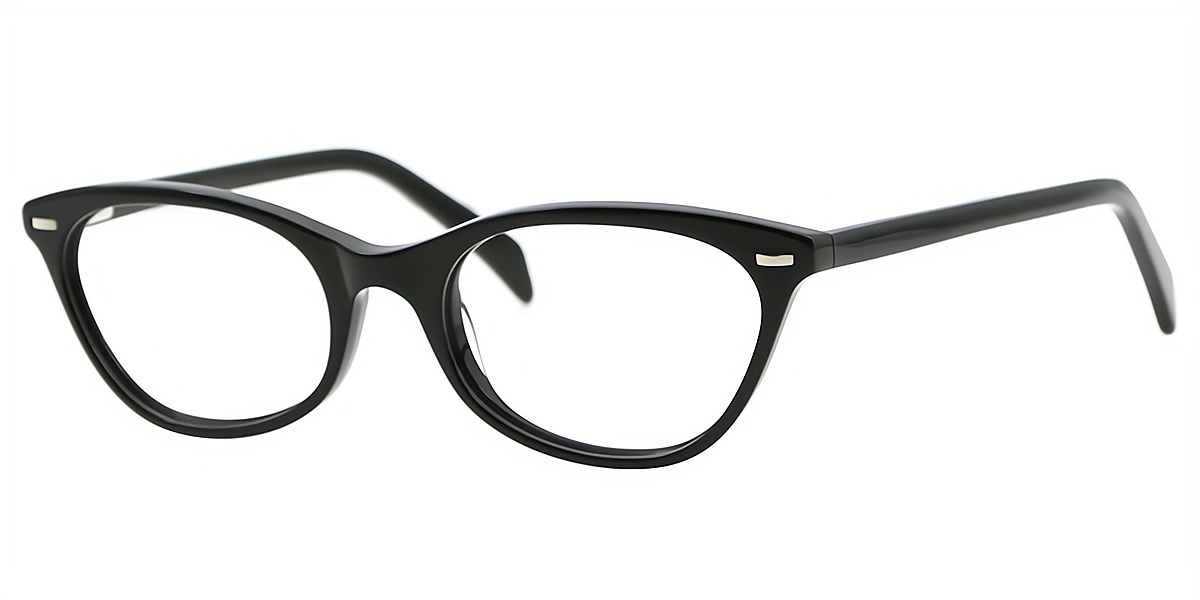 Black Cat Eye Elaborate Acetate Eyeglasses