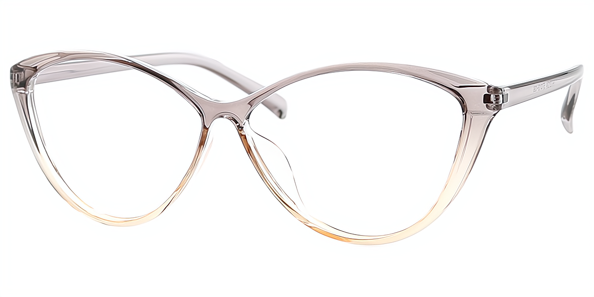 Gray Cat Eye Wide Chic TR90 Eyeglasses