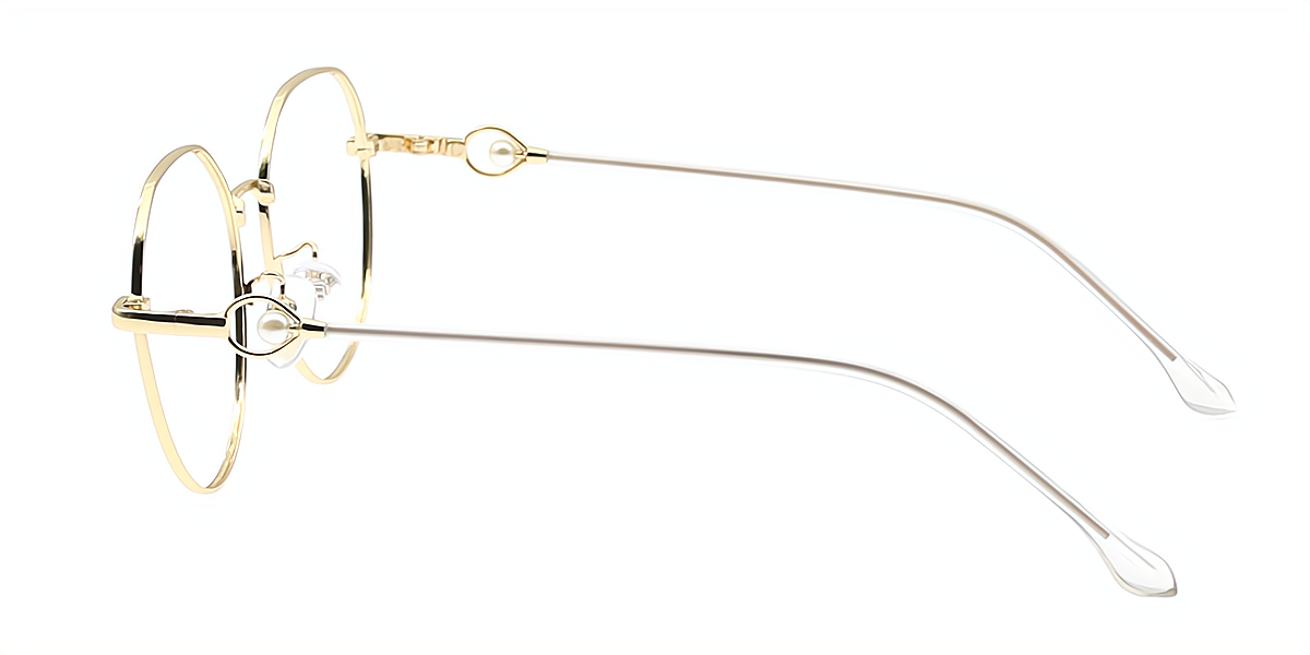 Golden Oval Elegant Metal Eyeglasses
