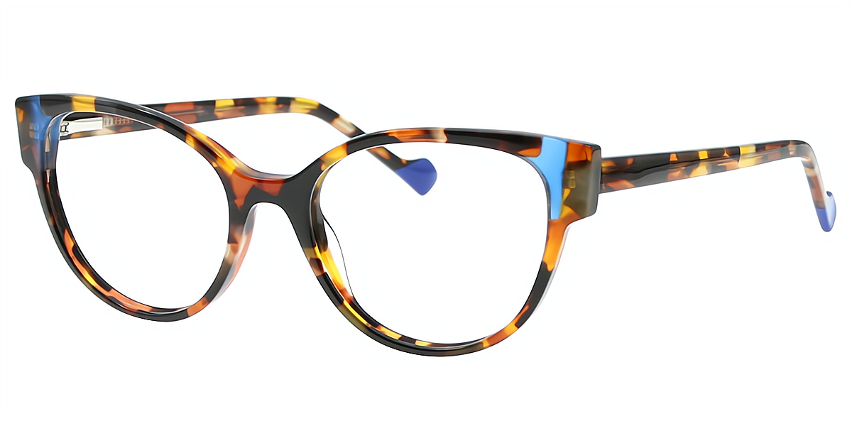 Tortoise Cat Eye Ornate Acetate Eyeglasses