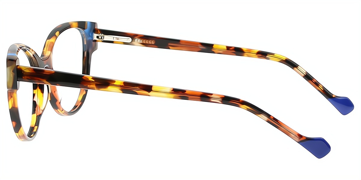 Tortoise Cat Eye Ornate Acetate Eyeglasses