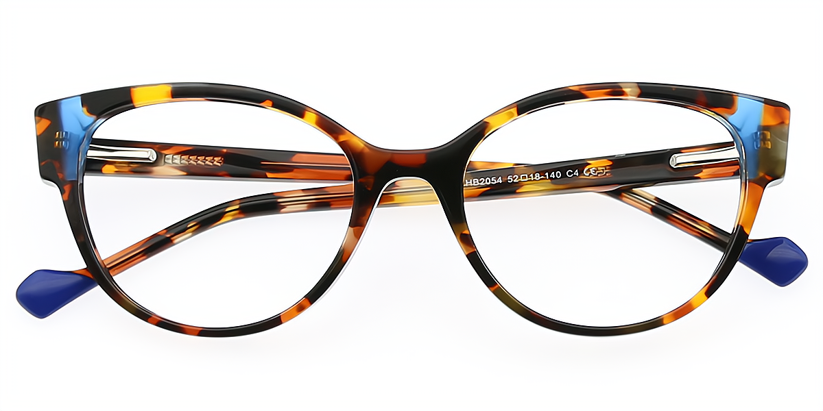 Tortoise Cat Eye Ornate Acetate Eyeglasses