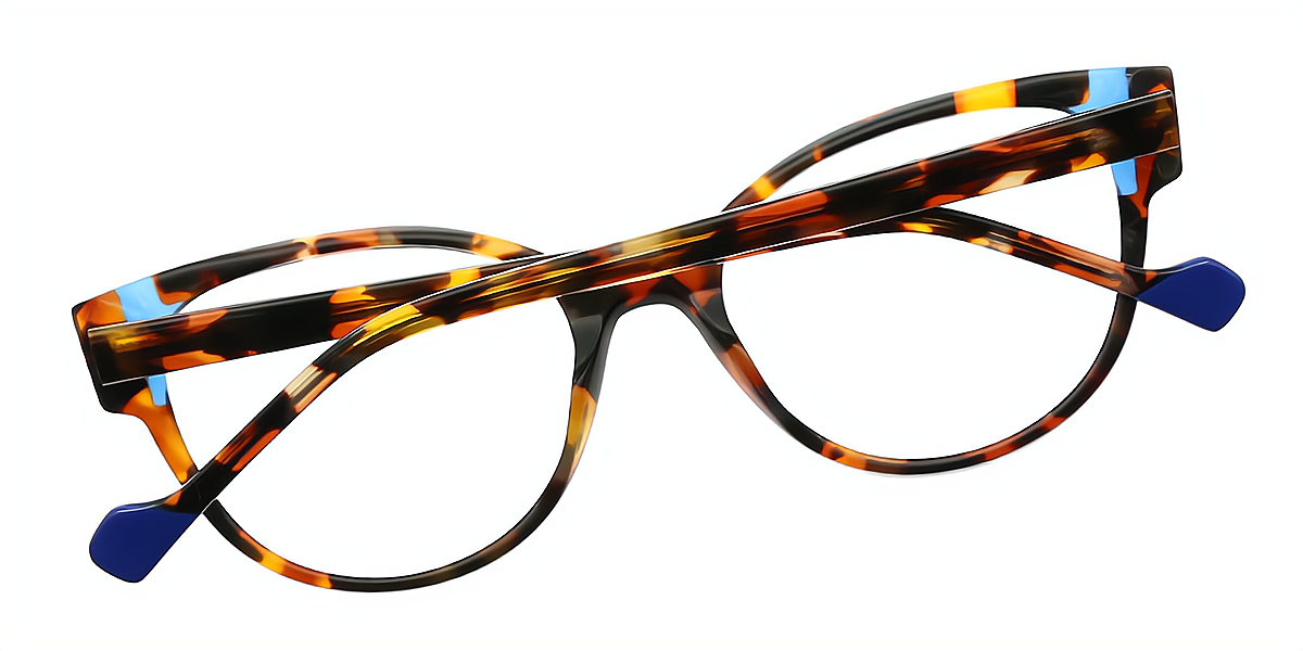 Tortoise Cat Eye Ornate Acetate Eyeglasses