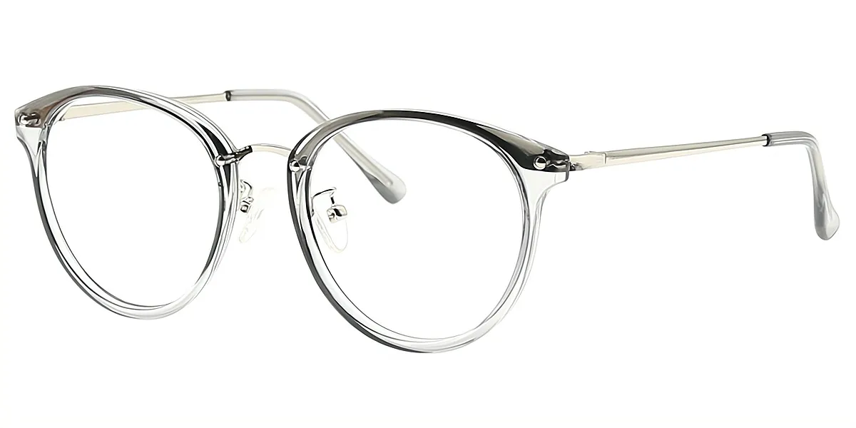 Gray Oval Elegant TR90 Eyeglasses