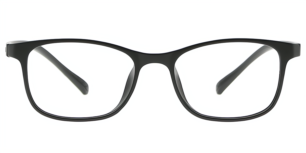 Black Rectangle Simple TR90 Eyeglasses