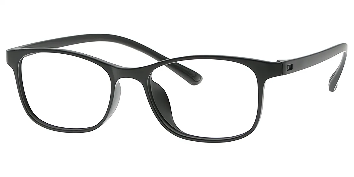 Black Rectangle Simple TR90 Eyeglasses
