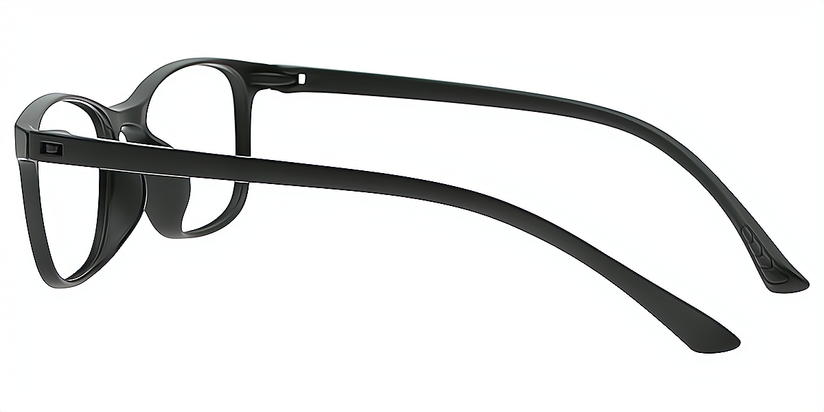 Black Rectangle Simple TR90 Eyeglasses