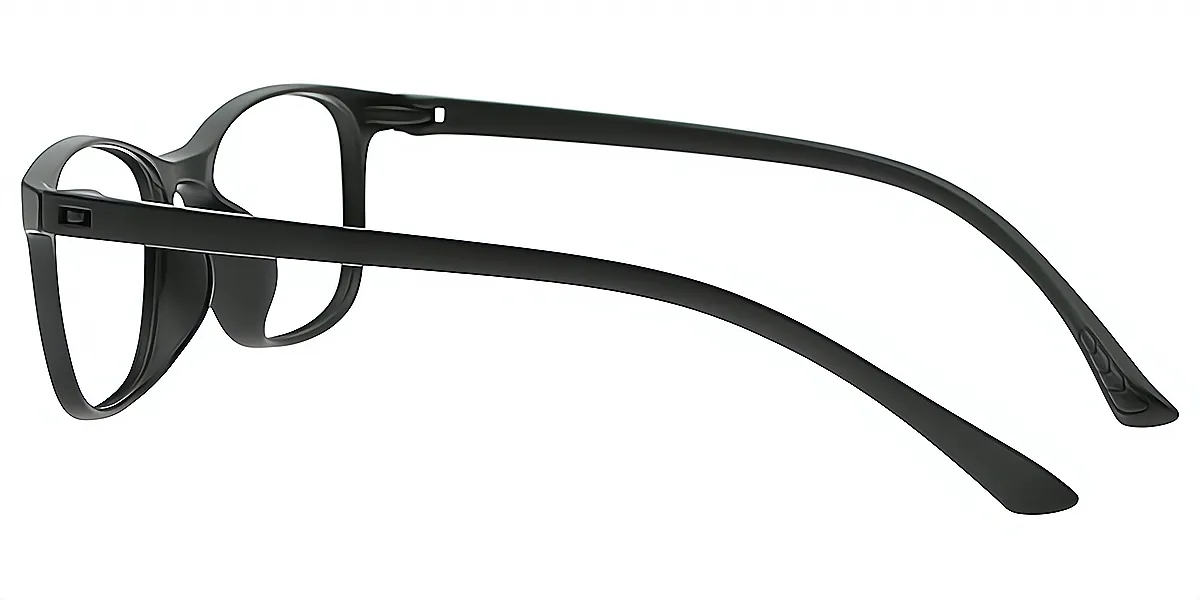Black Rectangle Simple TR90 Eyeglasses